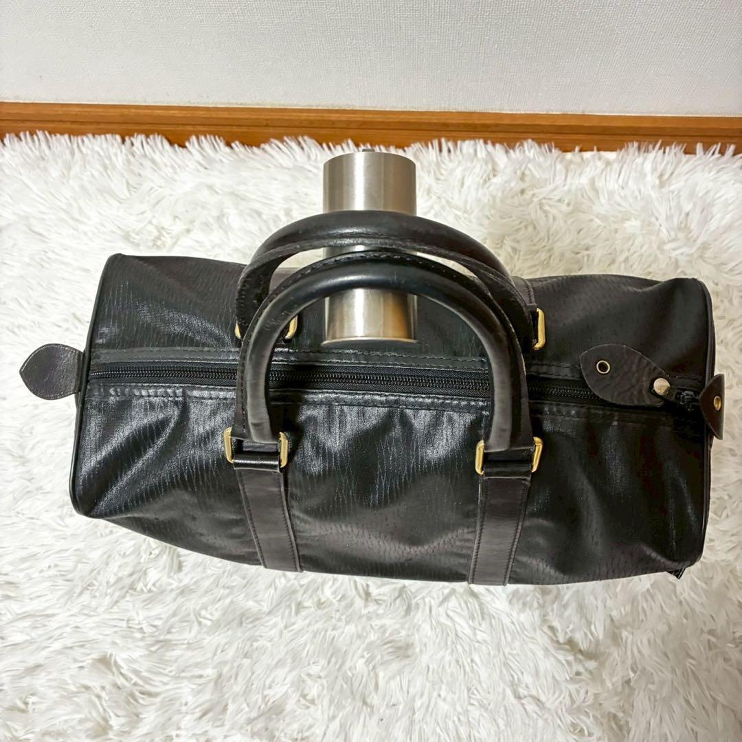 美品　dunhill ボストンバッグ ロゴ　PVC 黒　大容量　サイドポケット