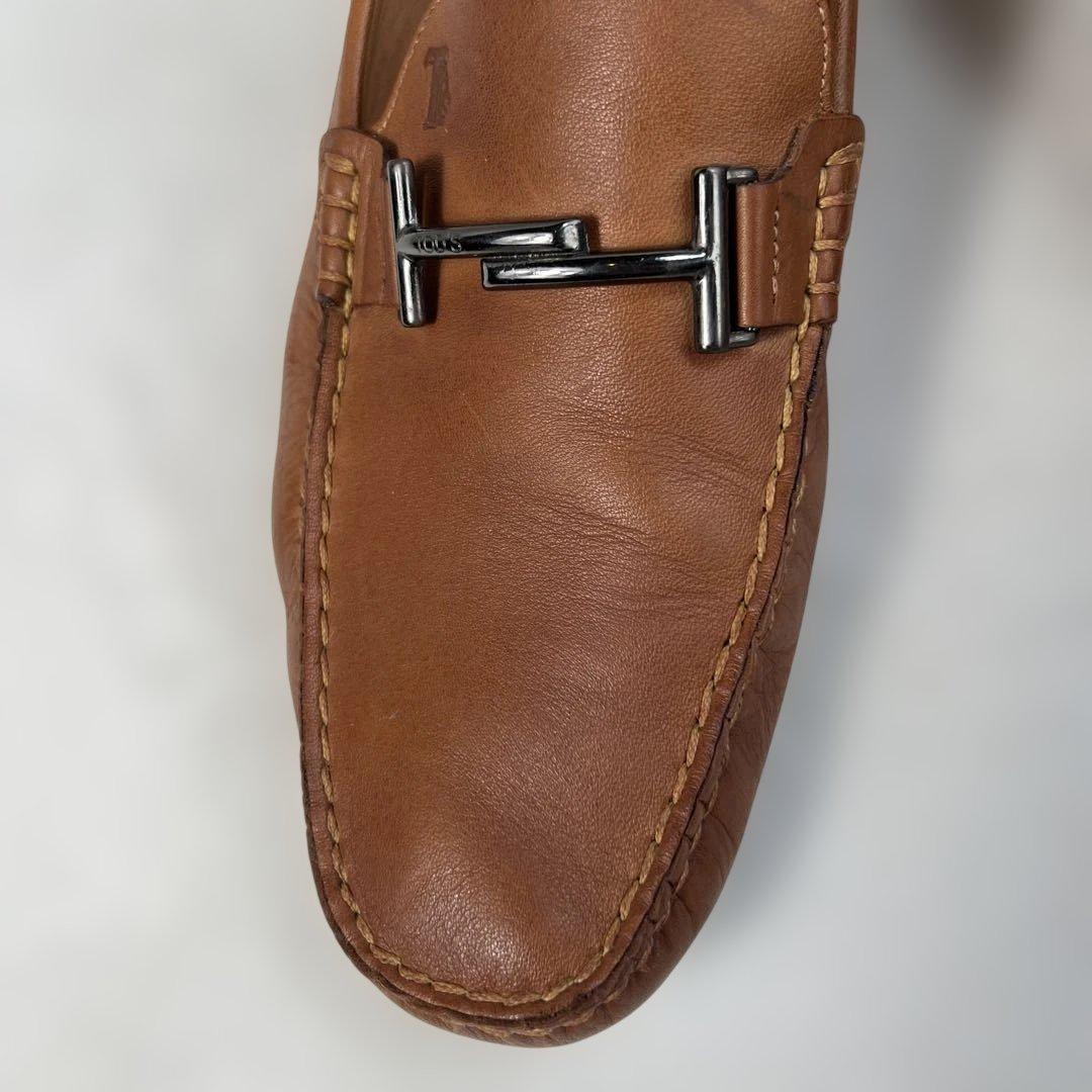 TOD’S トッズ ビットローファー ドライビング 27.5-28cm 茶 良品