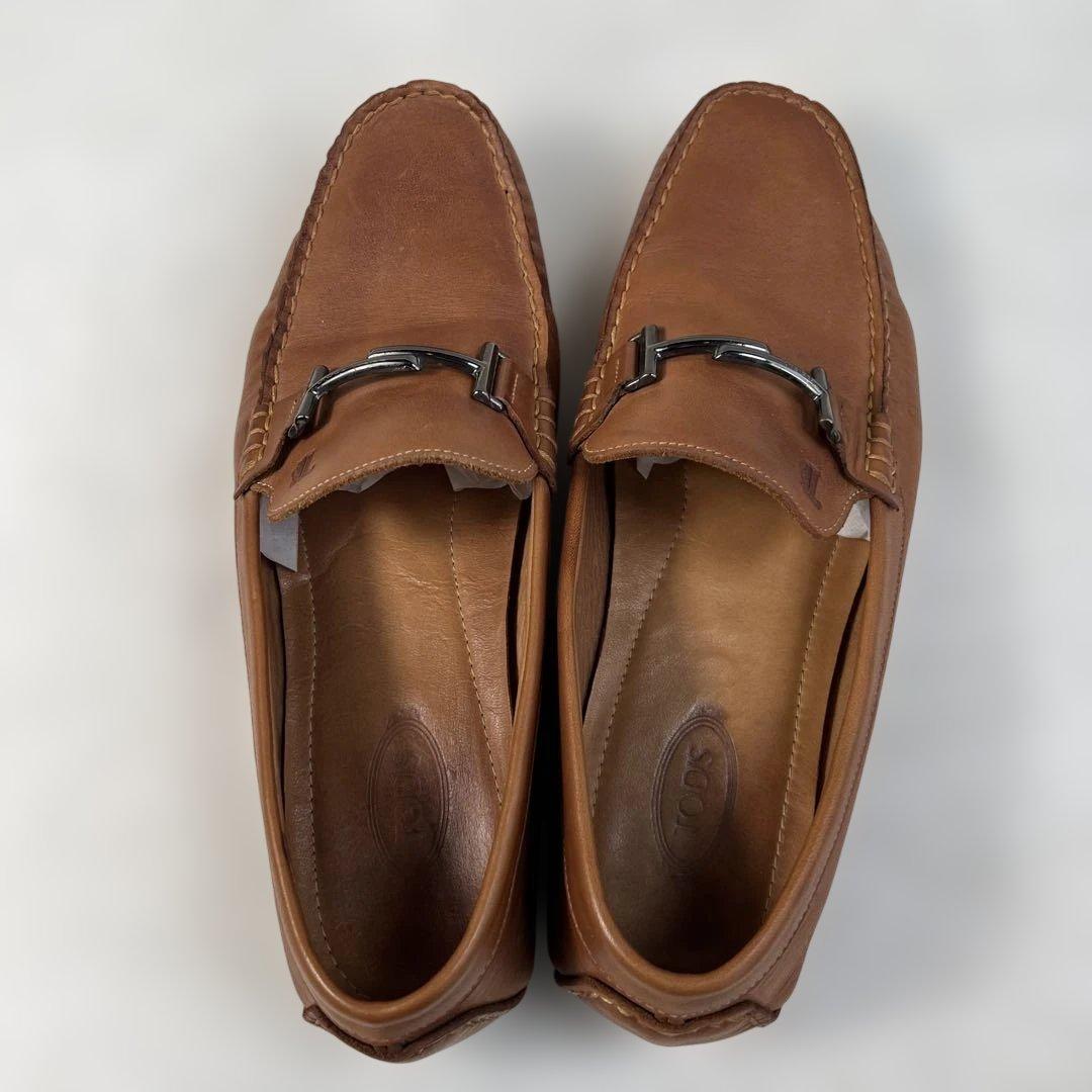 TOD’S トッズ ビットローファー ドライビング 27.5-28cm 茶 良品