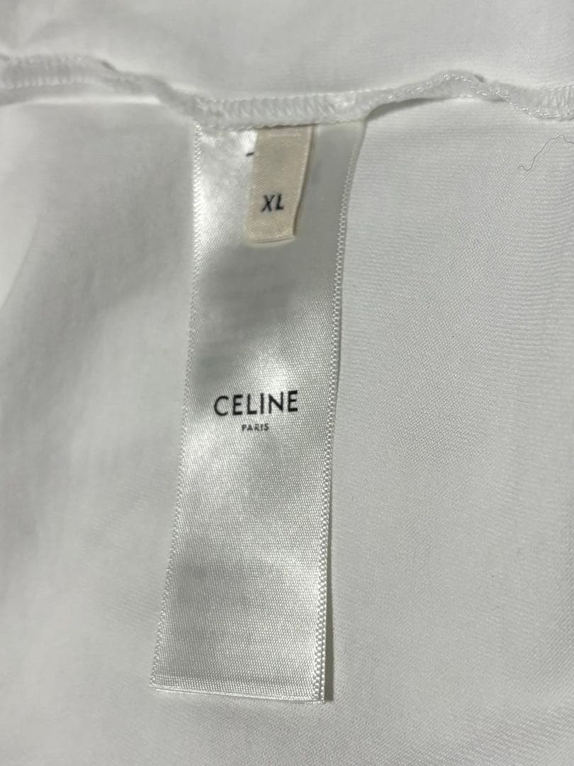 CELINE ホワイト Tシャツ　セリーヌ　あんしん鑑定
