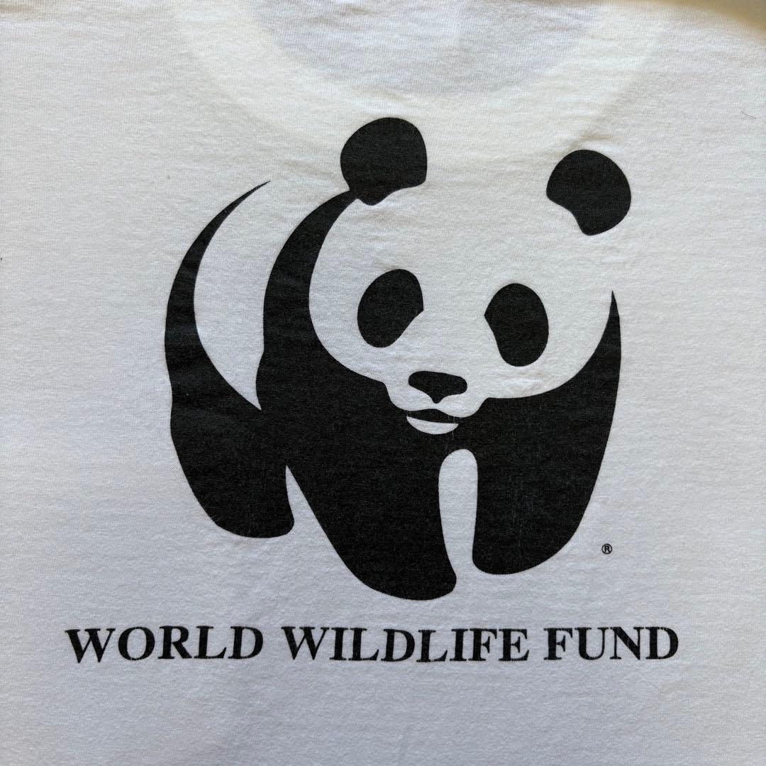 90s USA製 WWF パンダ Tシャツ XL ポケット付 シングルステッチ