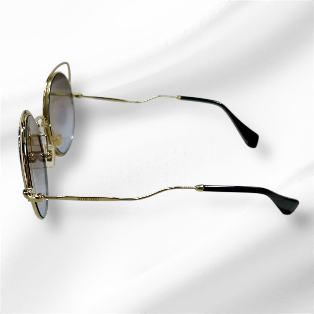 極美品✨miu miu キャットアイサングラス　ブラウン　ピンク　レディース
