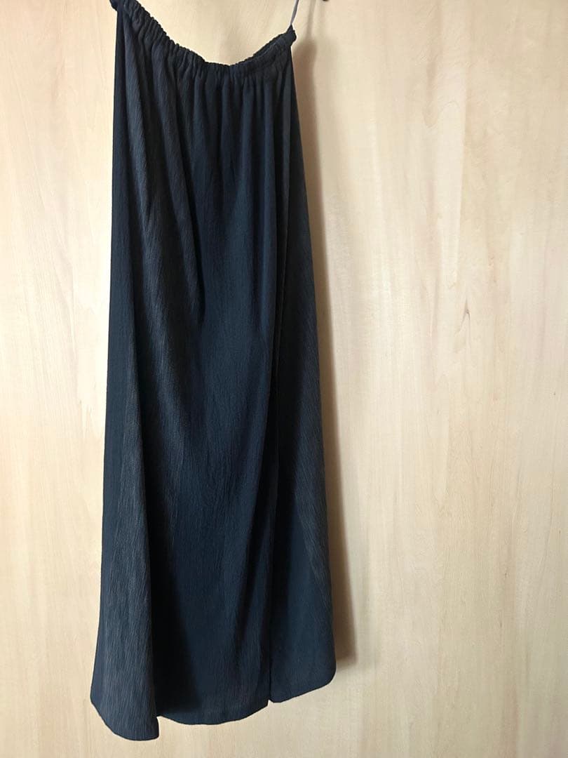 「群言堂」ダークブルーグレーフレアロングキュロット　石見銀山　TOMI 【美品】