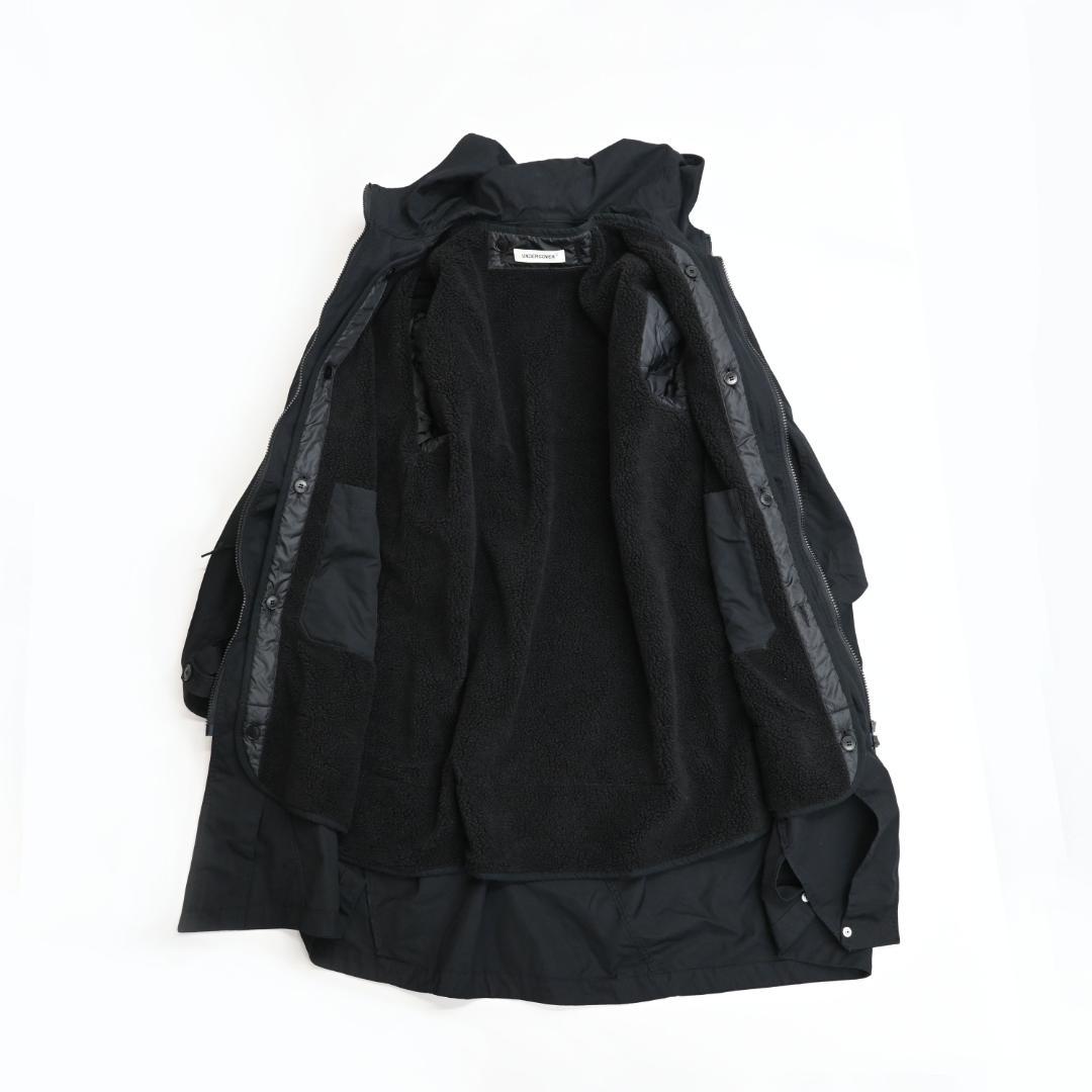 □ 45486★冬 24AW アンダーカバー コットンモッズコート 5 ブラック