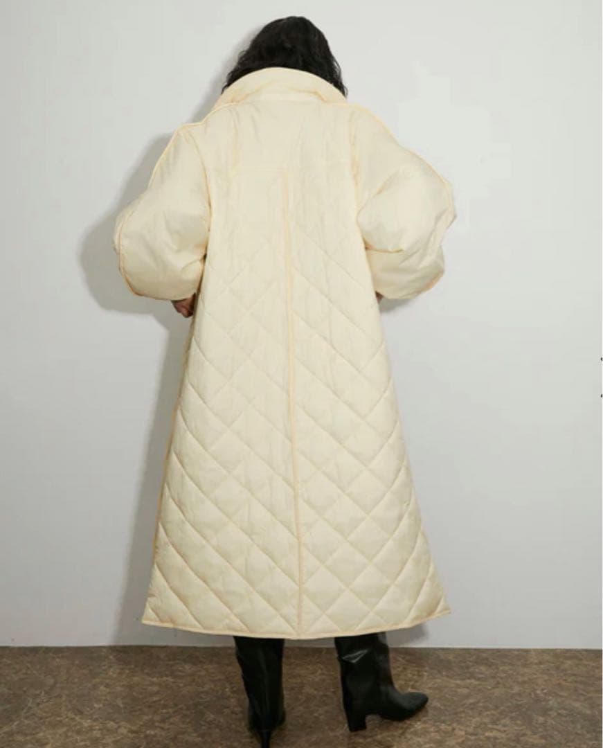 美品✨ADAM ET ROPE アダムエロペ スタンドネックキルティングコート