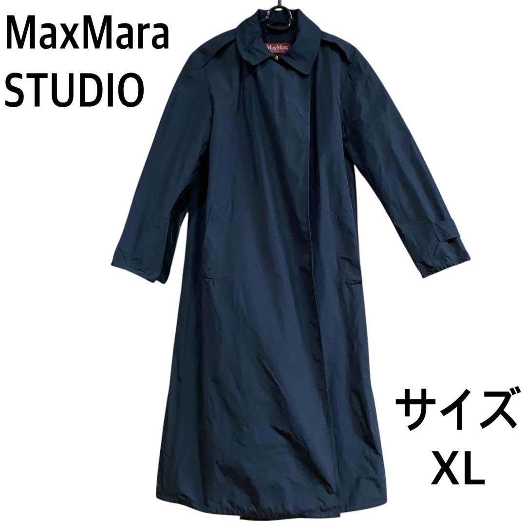 Max Mara Studio ネイビー　ロングコート　大きいサイズ　XL