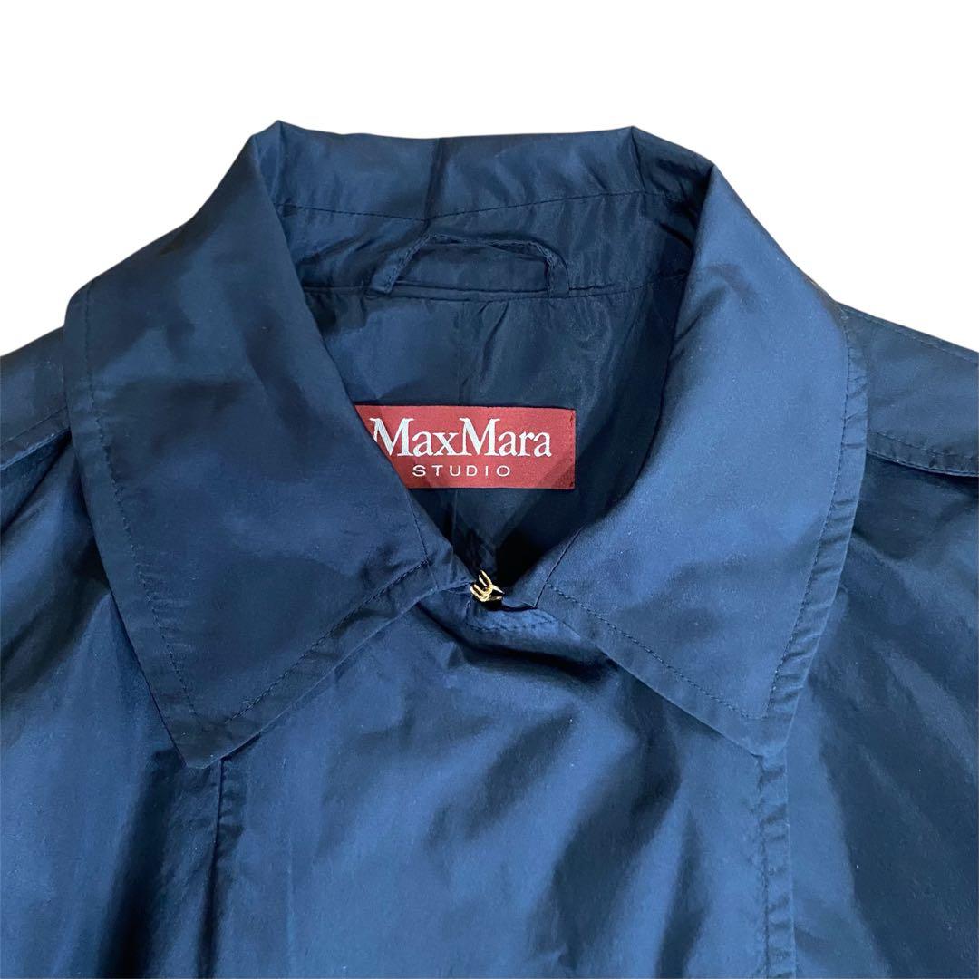 Max Mara Studio ネイビー　ロングコート　大きいサイズ　XL