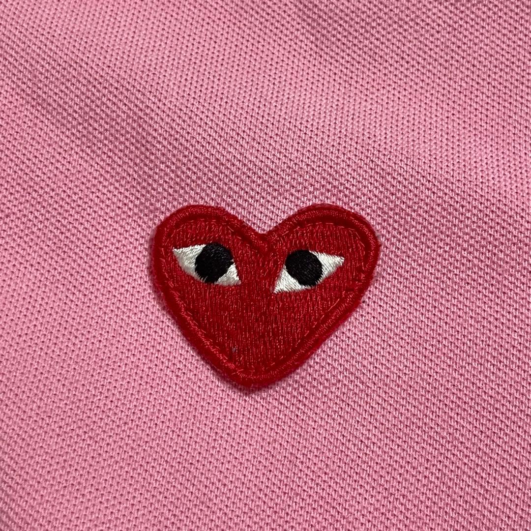 PLAY COMME des GARCONS ハートロゴ ポロシャツ ピンク