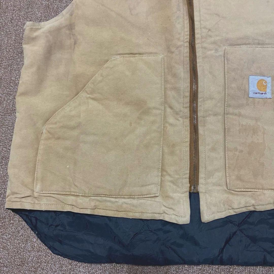 ヴィンテージ Carhartt カーハート ダック ベスト USA製 腰ゴム
