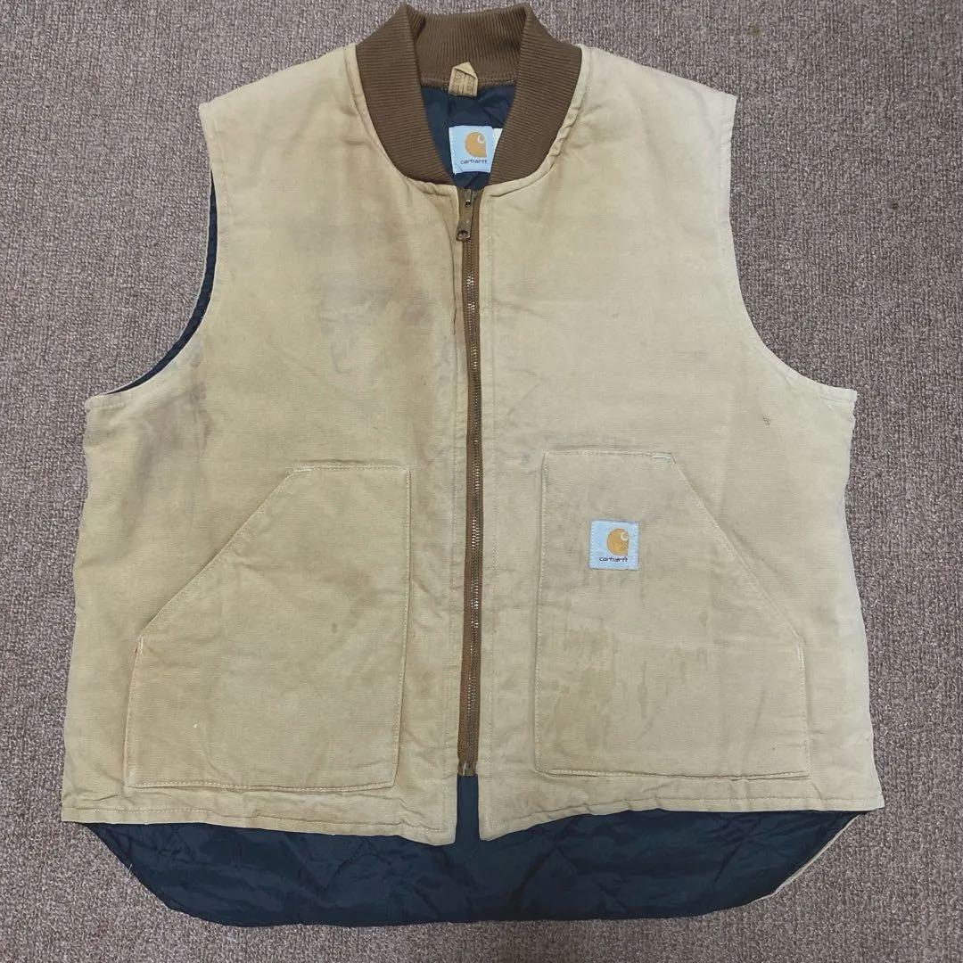 ヴィンテージ Carhartt カーハート ダック ベスト USA製 腰ゴム