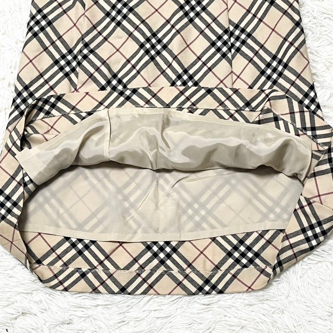BURBERRY LONDN バーバリー ノバチェック フレアスカート ロング
