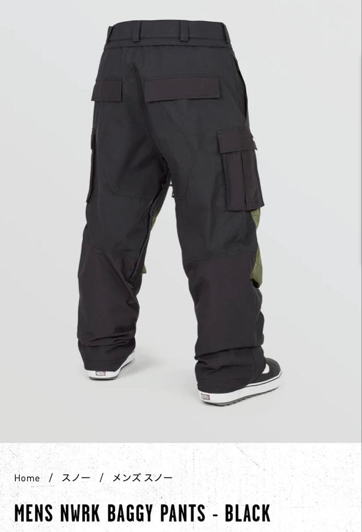 新品Volcom MEN'S NWRK BAGGY PANTS - BLACK
