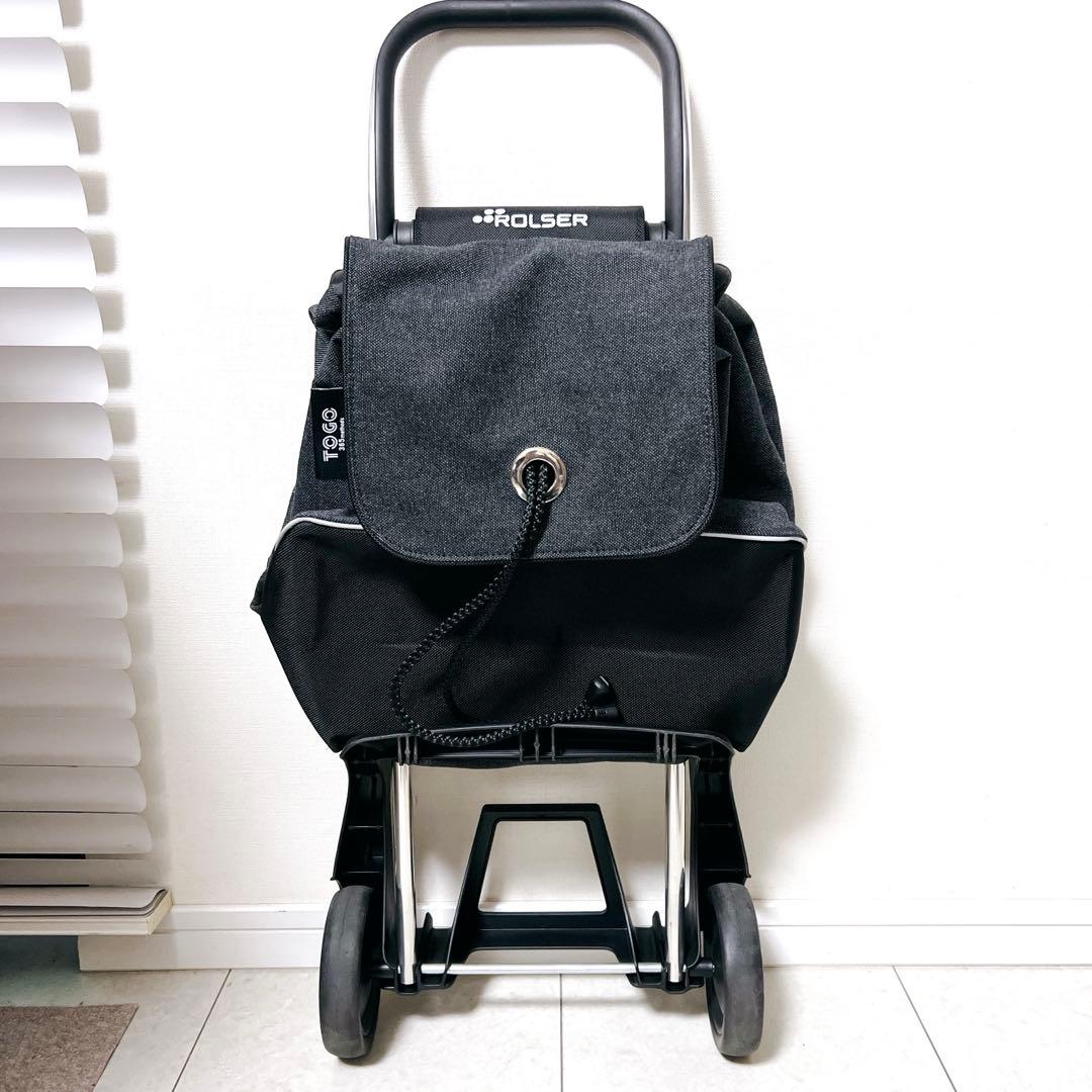 美品✨ROLSER ロルサー　折畳み　ショッピングカート ツイードGY 36L