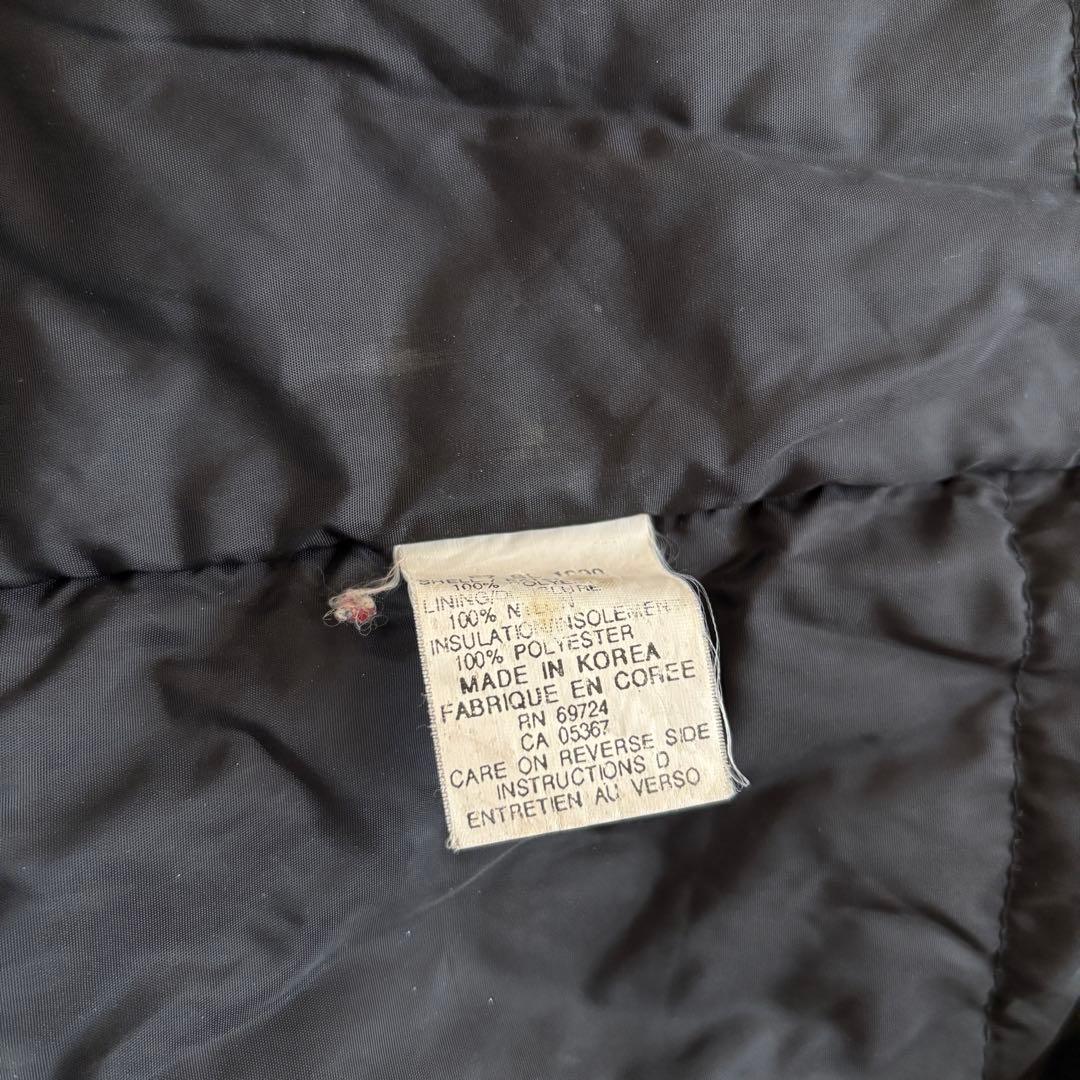90’s Columbia ナイロンベスト青L白タグ中綿入りバイカラー