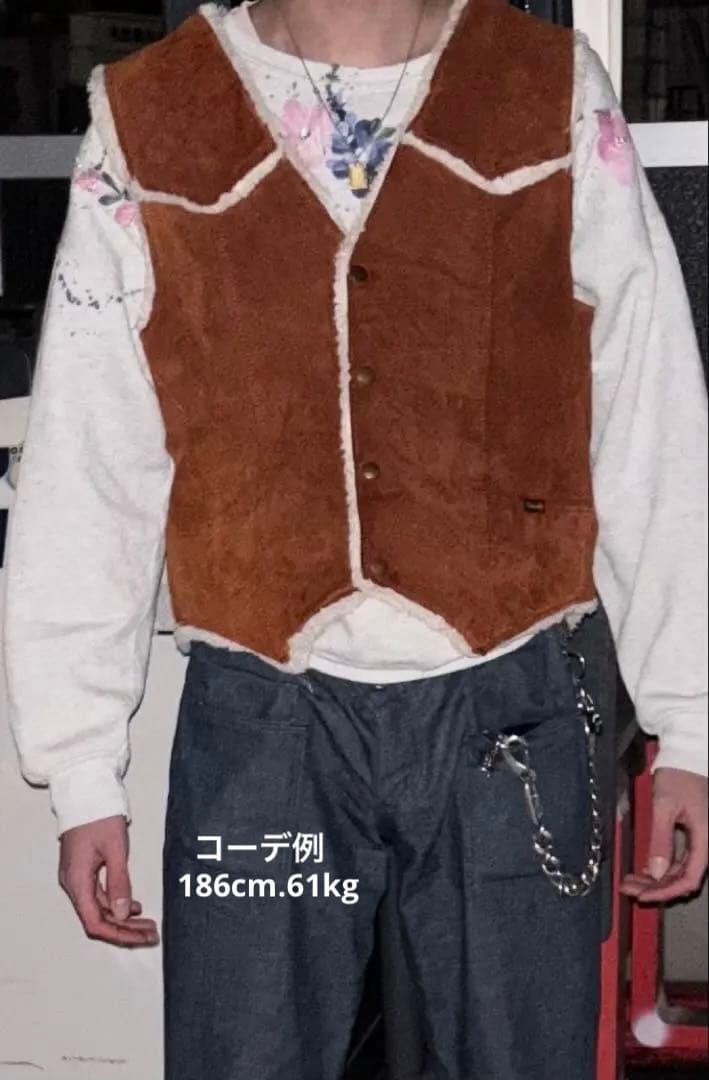 80s Wrangler 黒タグ ムートンボアベスト アメカジ