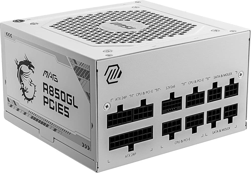 MSI MAG A850GL PCIE5 WHITE PC電源ユニット 850W