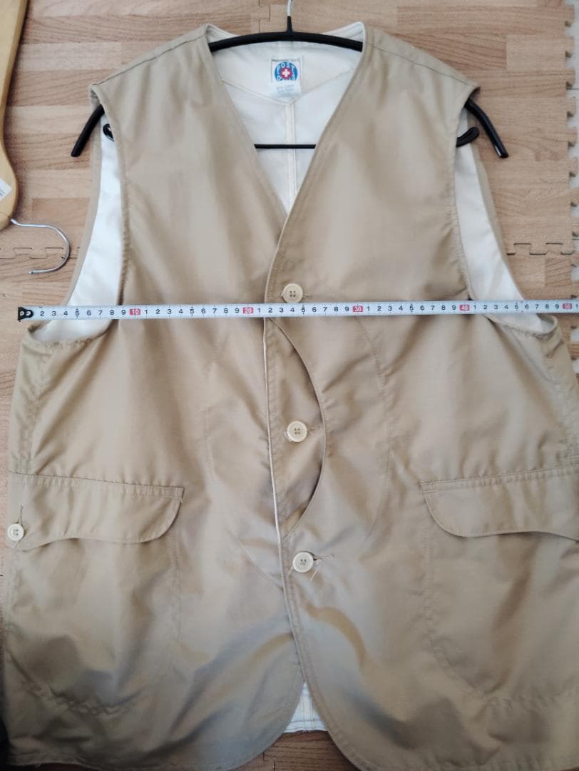 ポストオーバーオールズ　POST O'ALLS ベージュ ベスト Mサイズ