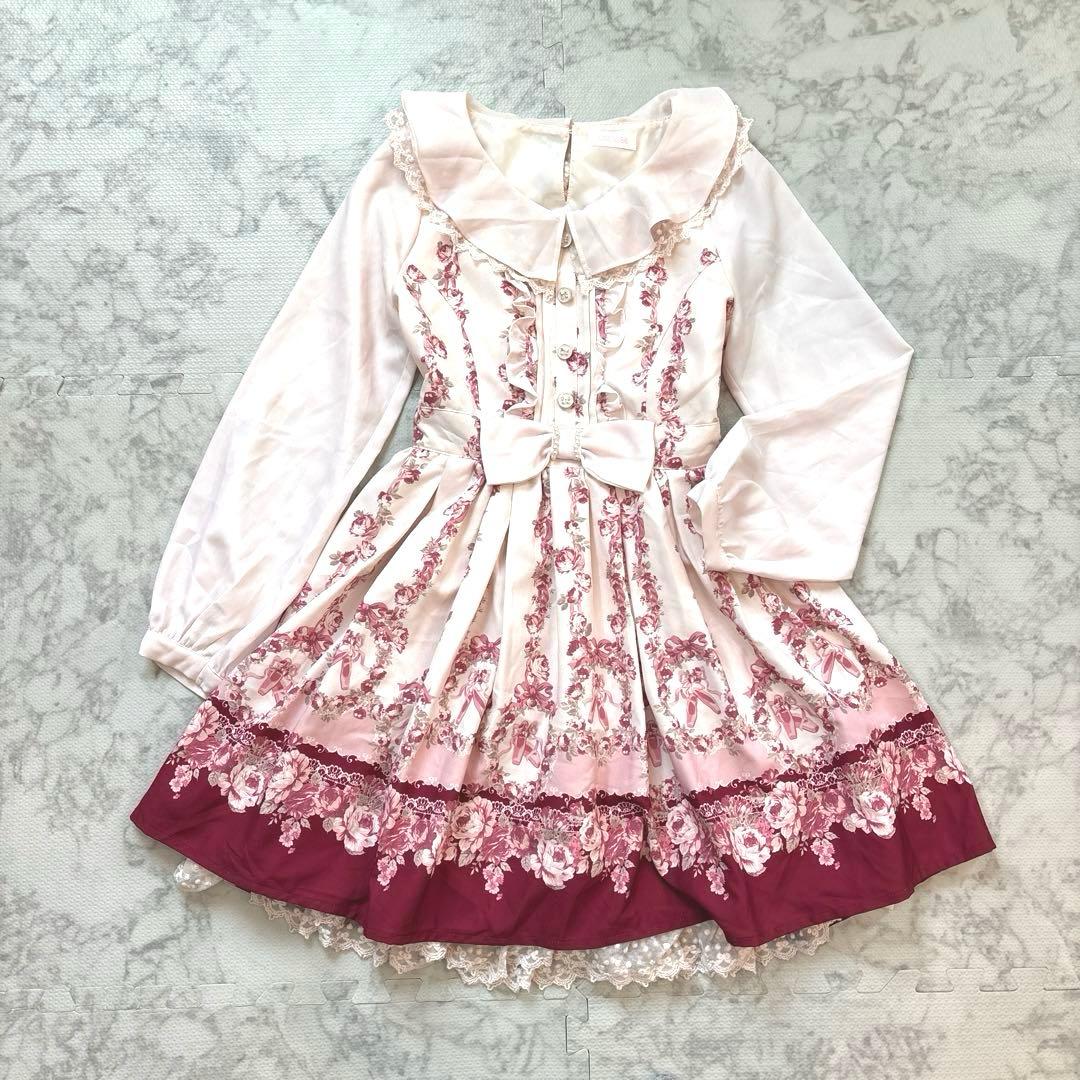 LIZLISA リズリサ トゥーシューズ リボン ワンピース