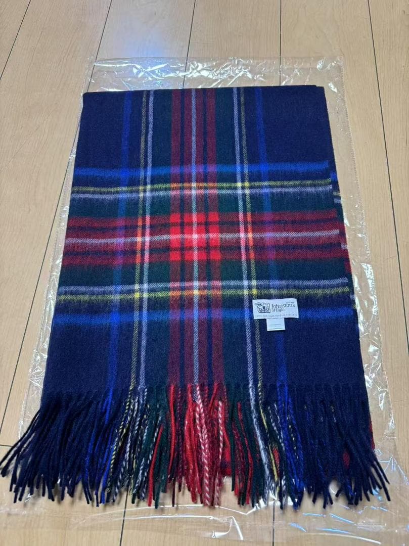[未使用品]ジョンストンズ オブエルガン カシミヤ100％ 大判ストール#102