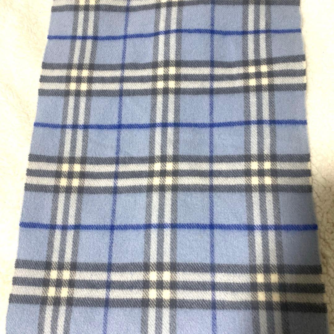 バーバリー　BURBERRY Londonブルー ノバチェック　ウール　カシミヤ