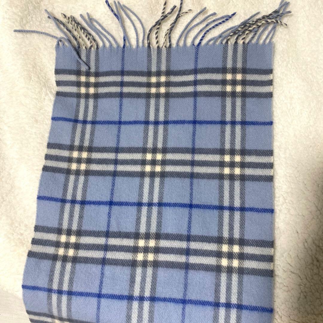 バーバリー　BURBERRY Londonブルー ノバチェック　ウール　カシミヤ