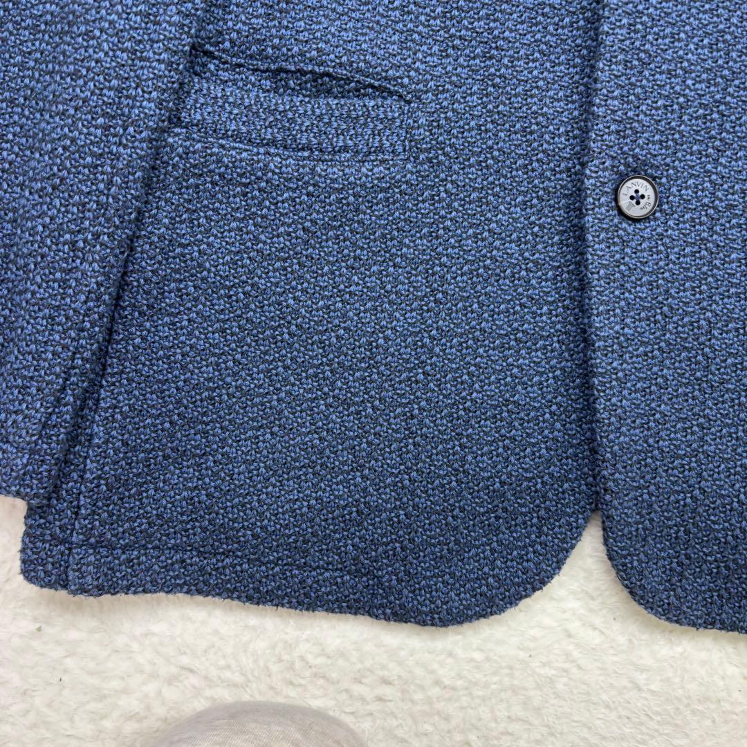 極美品　LANVIN ネイビー ニット　カーディガン　テーラードジャケット　近年