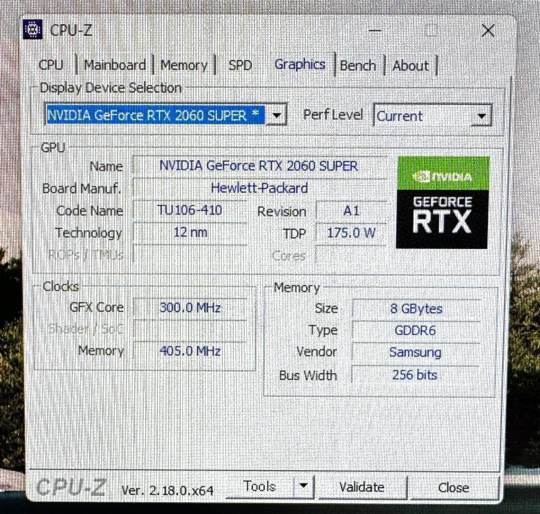 【ジャンク】Nvidia RTX 2060 Super（高負荷でブラックアウト）