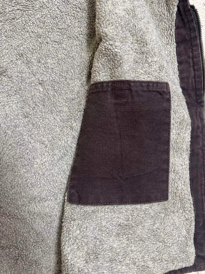 Carhartt フリースライナー ダックベスト ブラウン 2XL メキシコ製