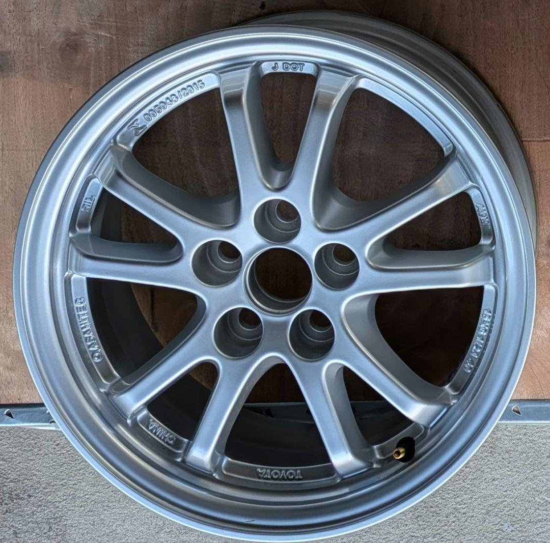 4.5Power　1/2 プリウス50　純正15インチアルミホイール キャ