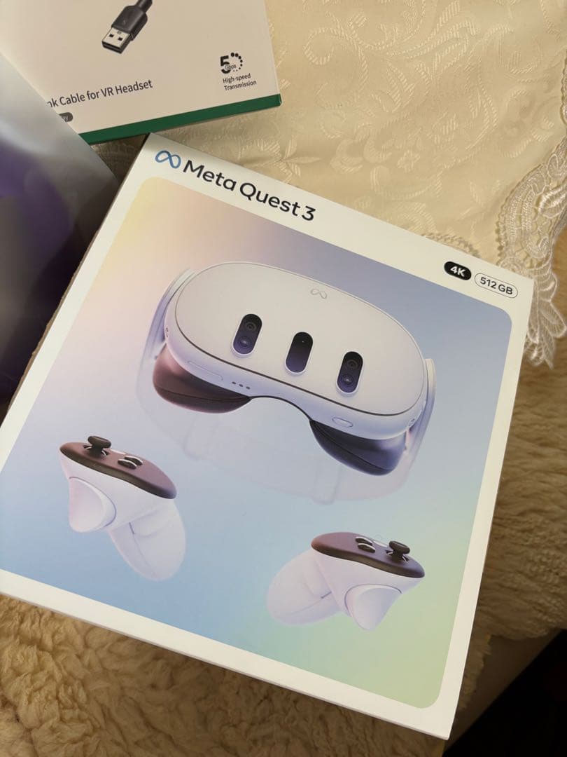  Quest 3 512GB！ 高速充電ケーブル、フェースカバー付！