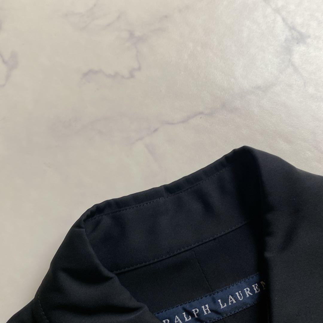 美品✨ラルフローレン シルク90 シャツワンピース シェルバックル 黒 M 9