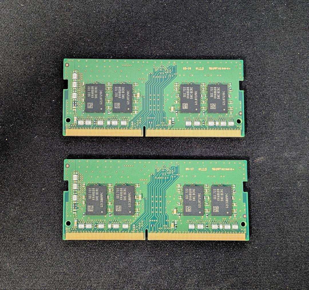 Samsung 8GB DDR4メモリー 2400MHz　2枚