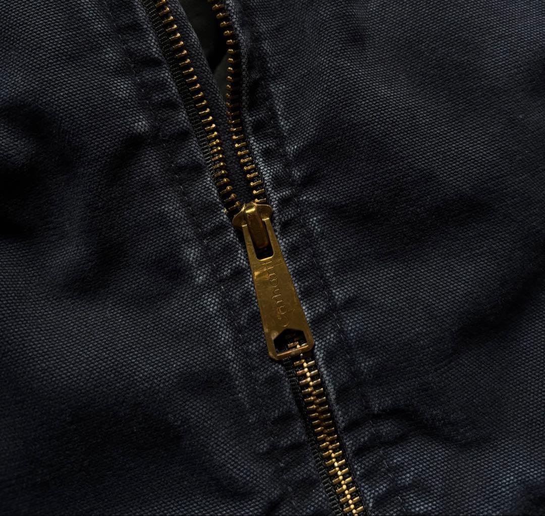 【USA製】Carhartt ダックベスト ネイビー ボロ 腰ゴム tall