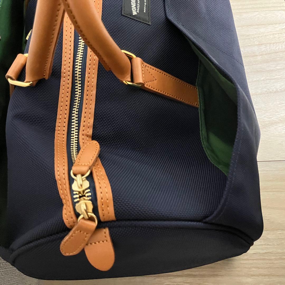 定価3.8万◆訳あり 極美品 ワンダーバゲージ ボストン 紺 秋冬ゴルフ・出張に