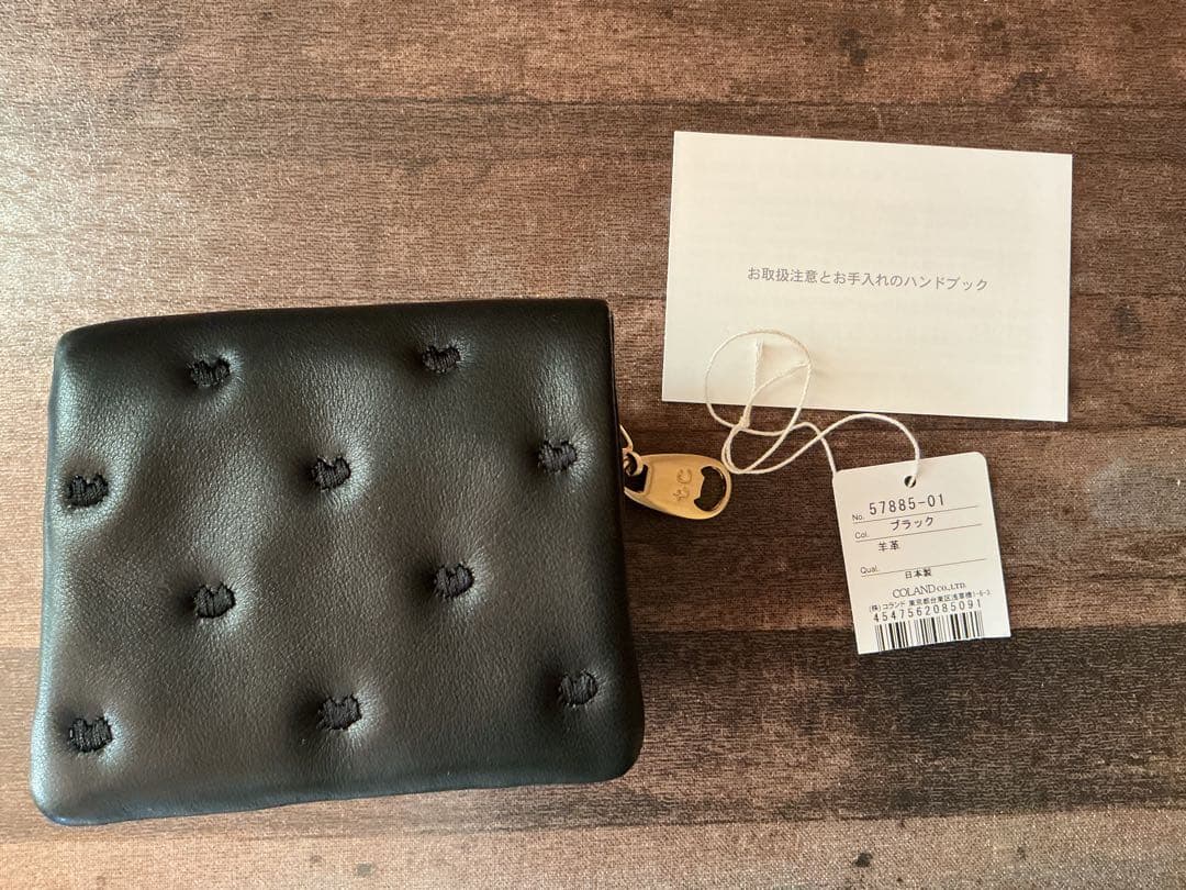 【未使用　箱無し】ぷちネコ2つおり財布　ブラック　ツモリチサト　ノベルティも！