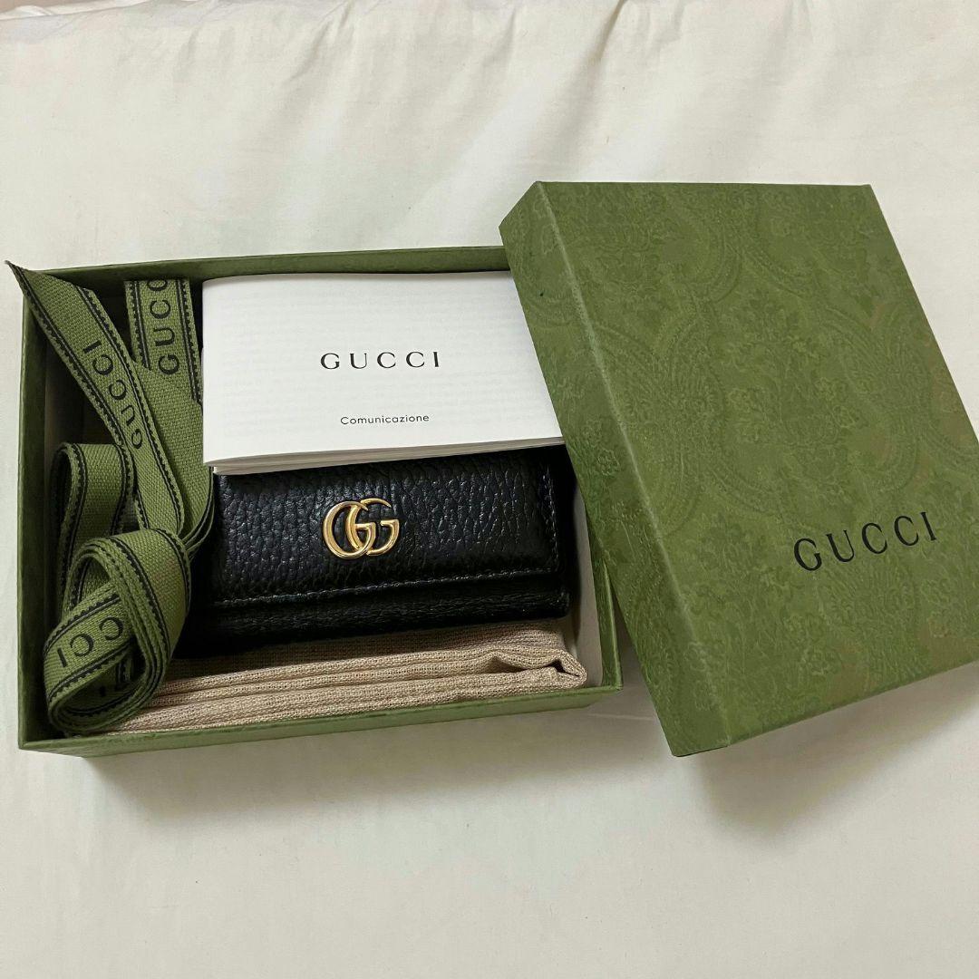 未使用　GUCCI　グッチ　GGマーモント ミディアムウォレット　644407