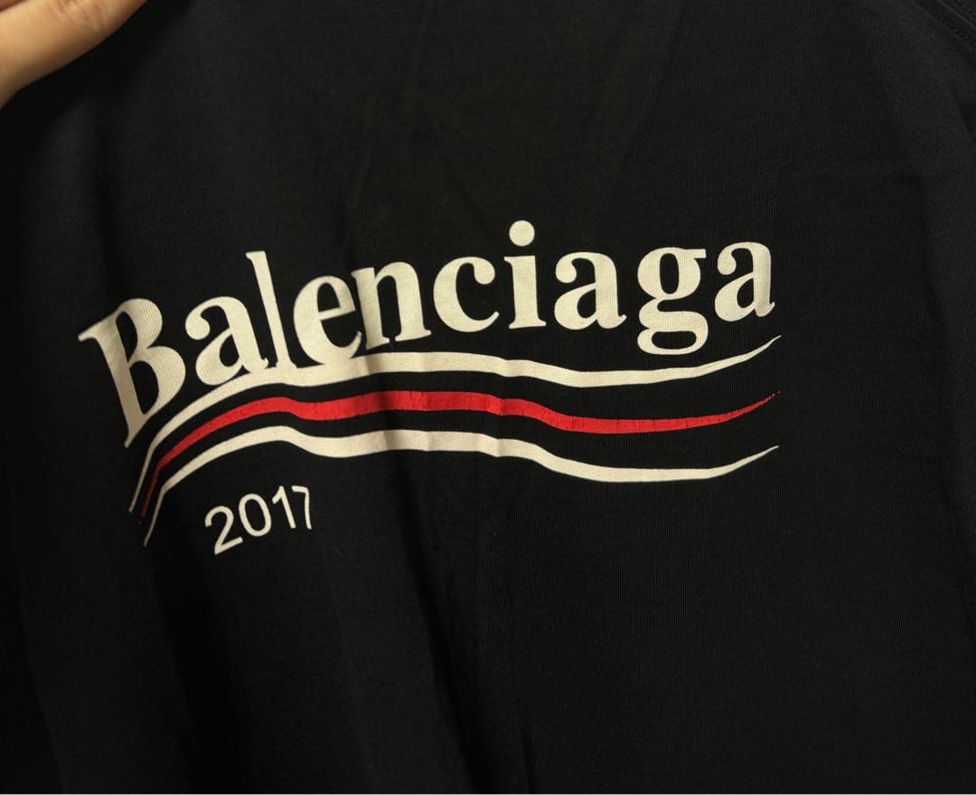 (本日限定値下げ)Balenciagaキャンペーンロゴ Tシャツ 100周年記念