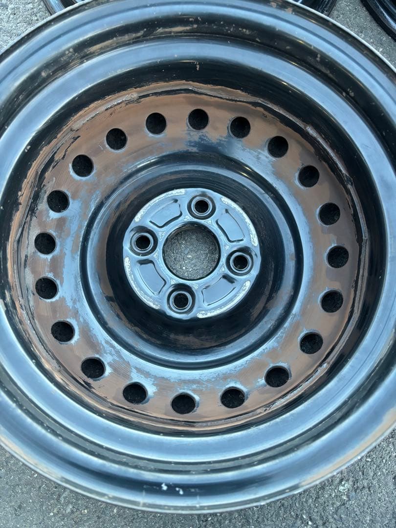 Yosuke様ダイハツ　純正　鉄チンホイール　スチールホイール　ナット付き　①