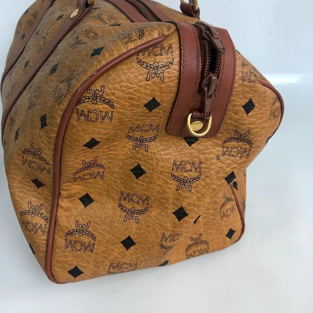 MCM エムシーエム ハンドバッグ ボストンバッグ ヴィセトス レザー ブラウン