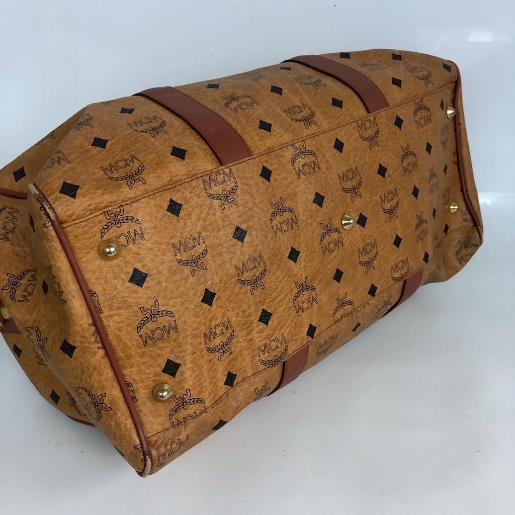 MCM エムシーエム ハンドバッグ ボストンバッグ ヴィセトス レザー ブラウン