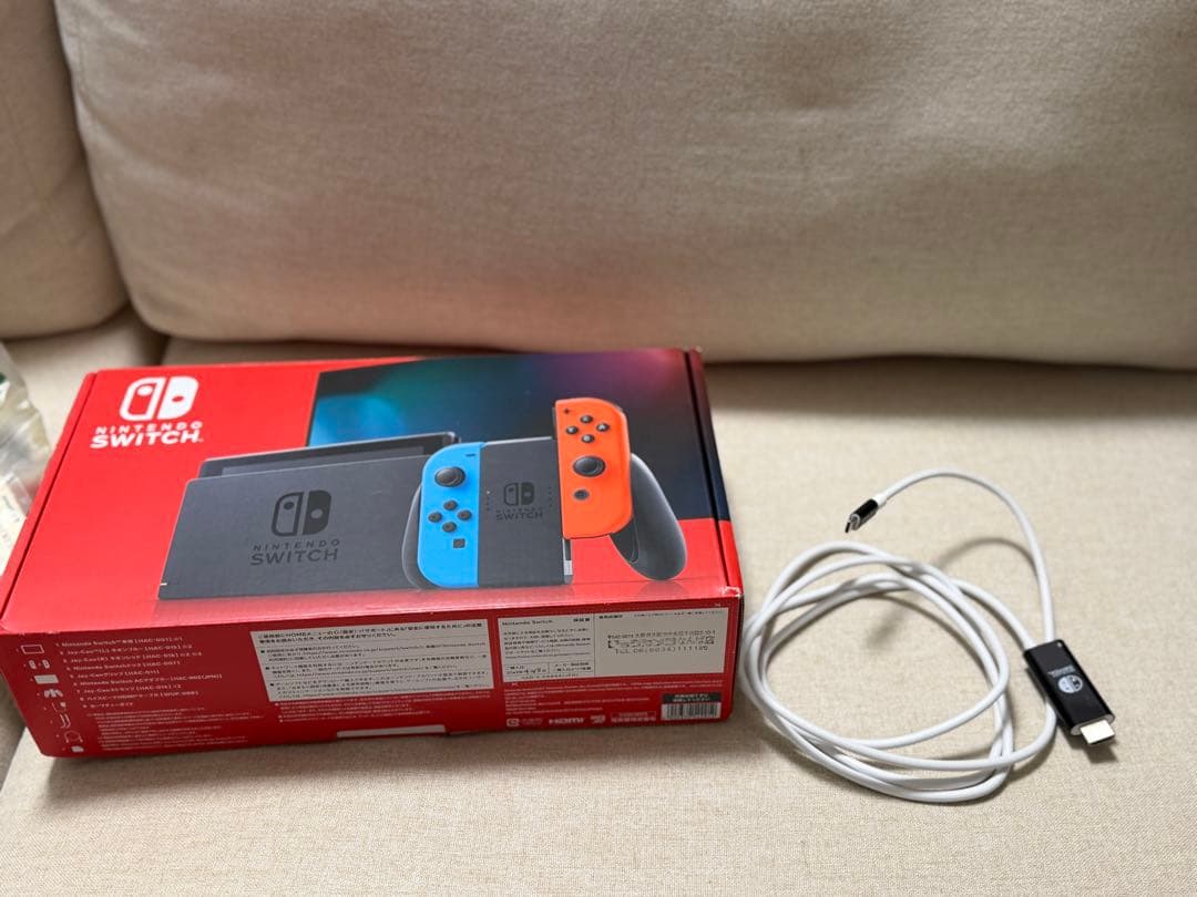 美品)ニンテンドースイッチ 本体Nintendo Switch (箱付)ドック付