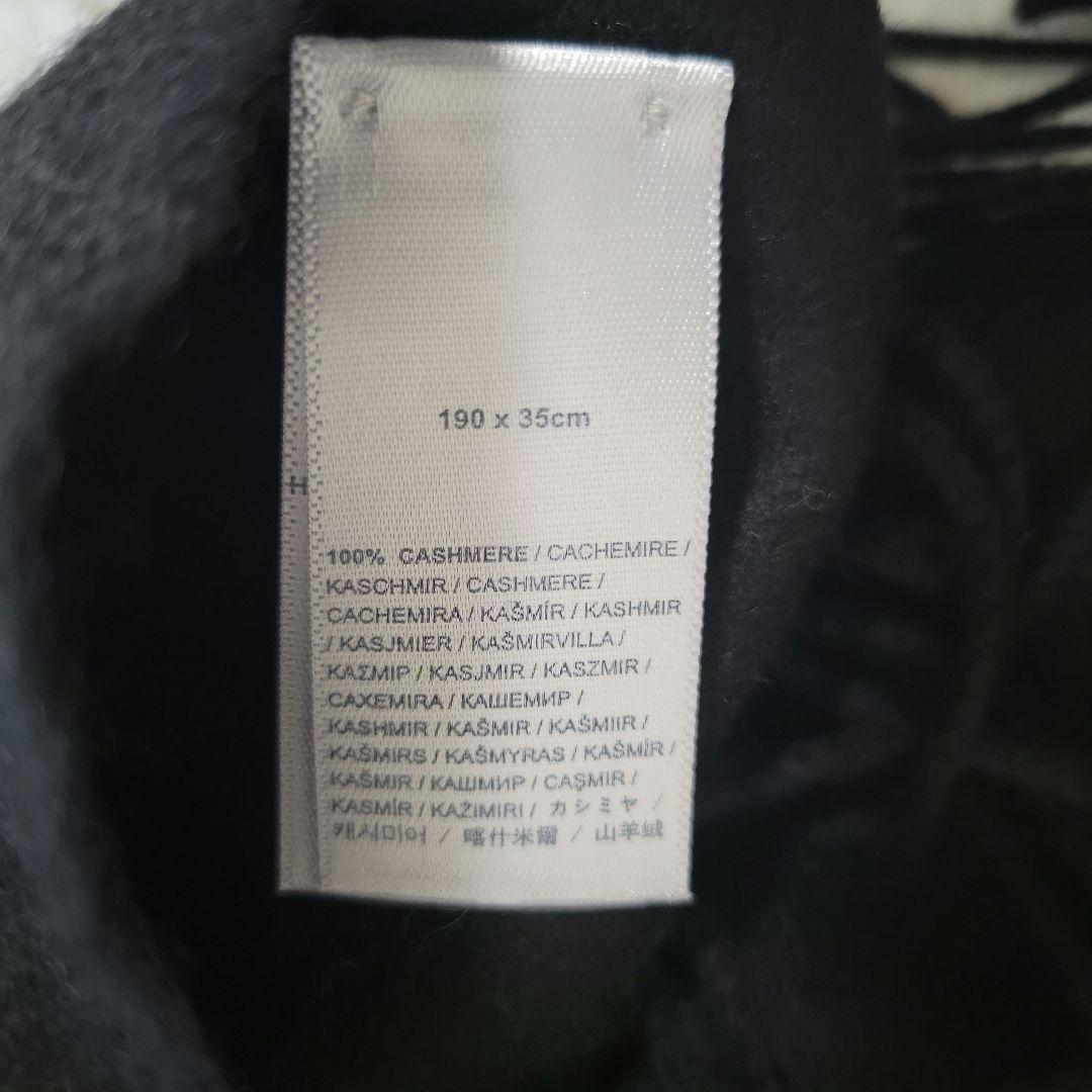 Johnstons of Elgin カシミヤ100% マフラー 黒
