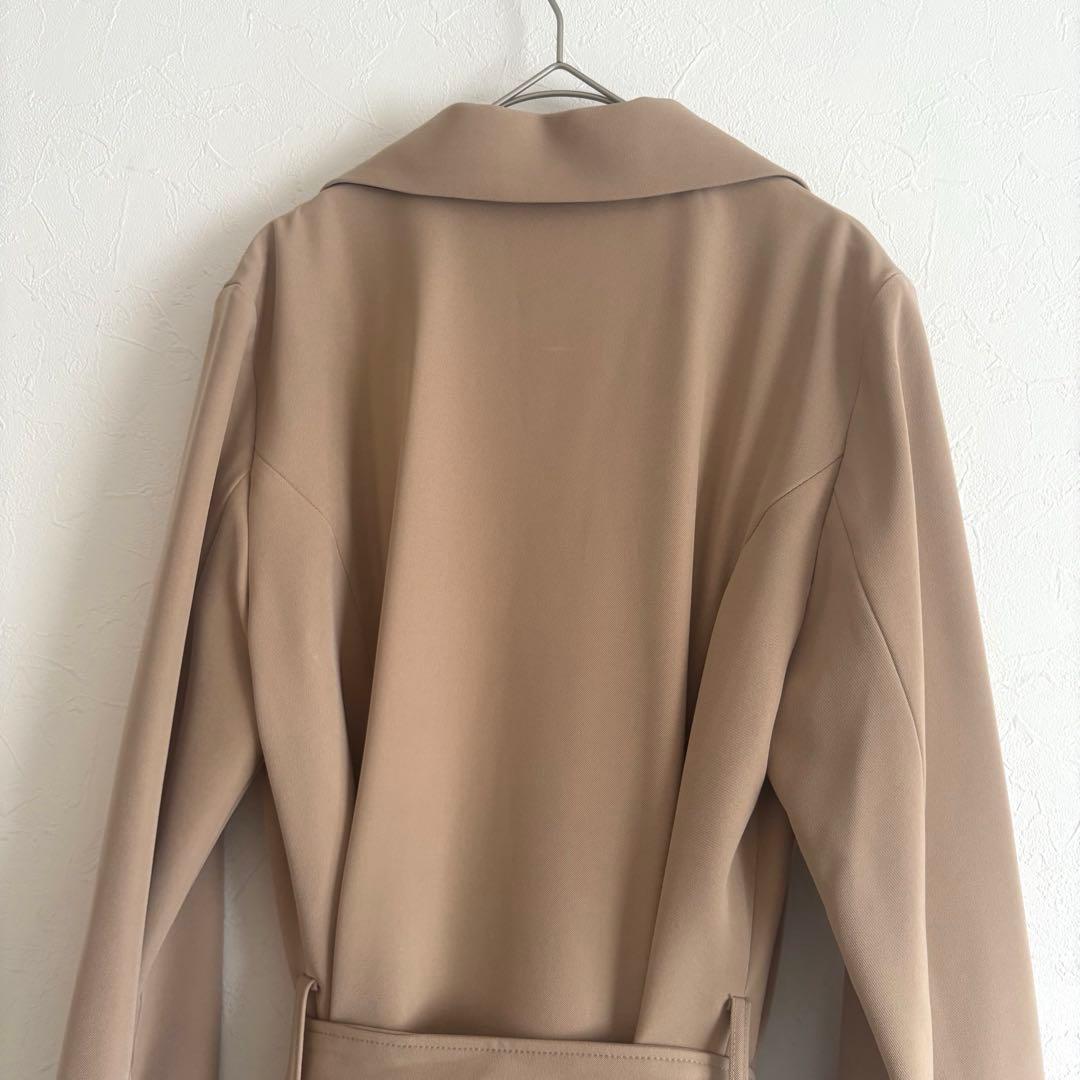 完売品 JENNE オードリーフレアトレンチコート ベージュ L