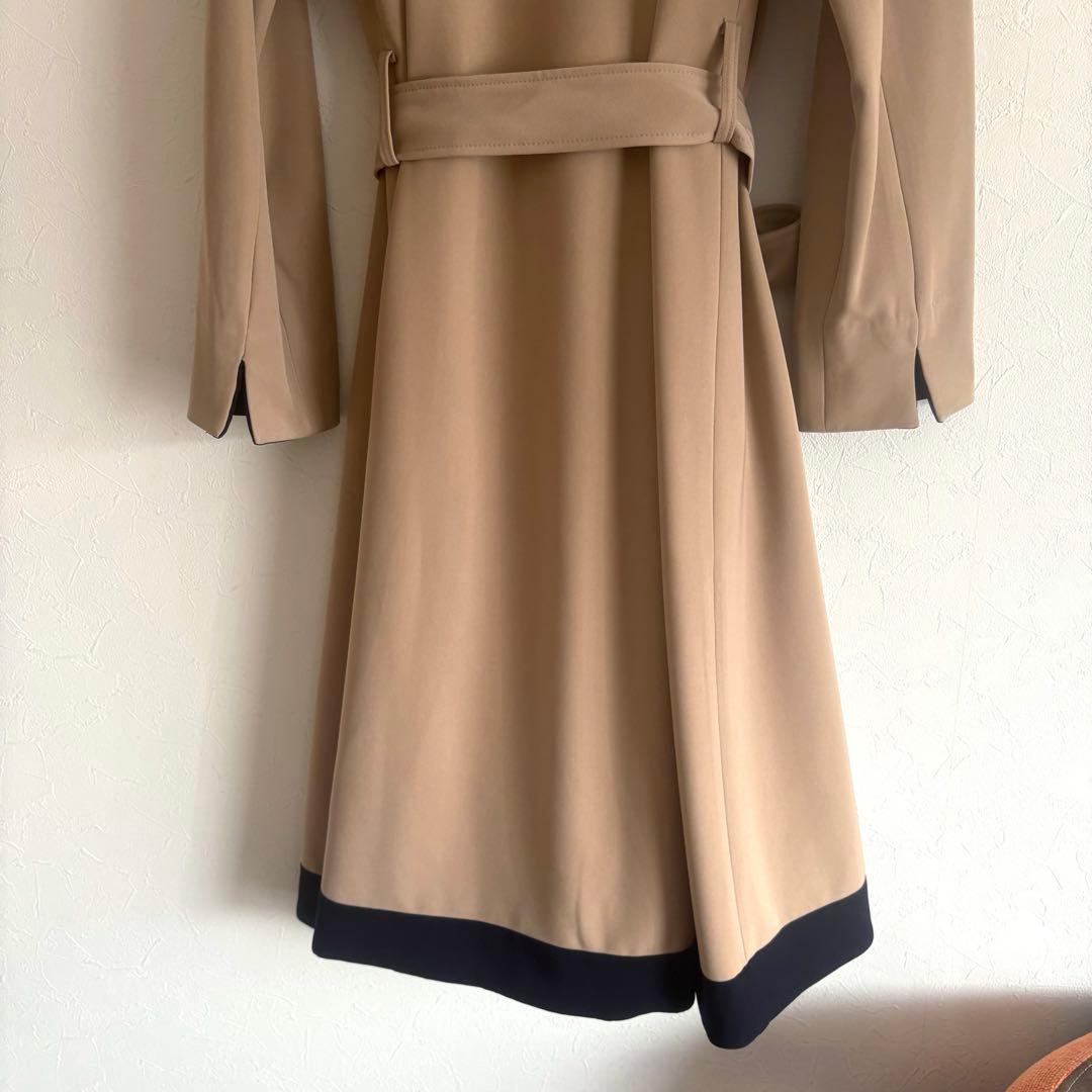 完売品 JENNE オードリーフレアトレンチコート ベージュ L