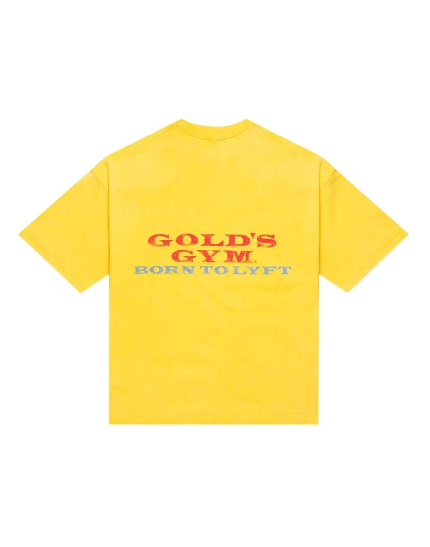 【完売品】LÝFT × GOLD'S GYM Tシャツ　イエロー　L
