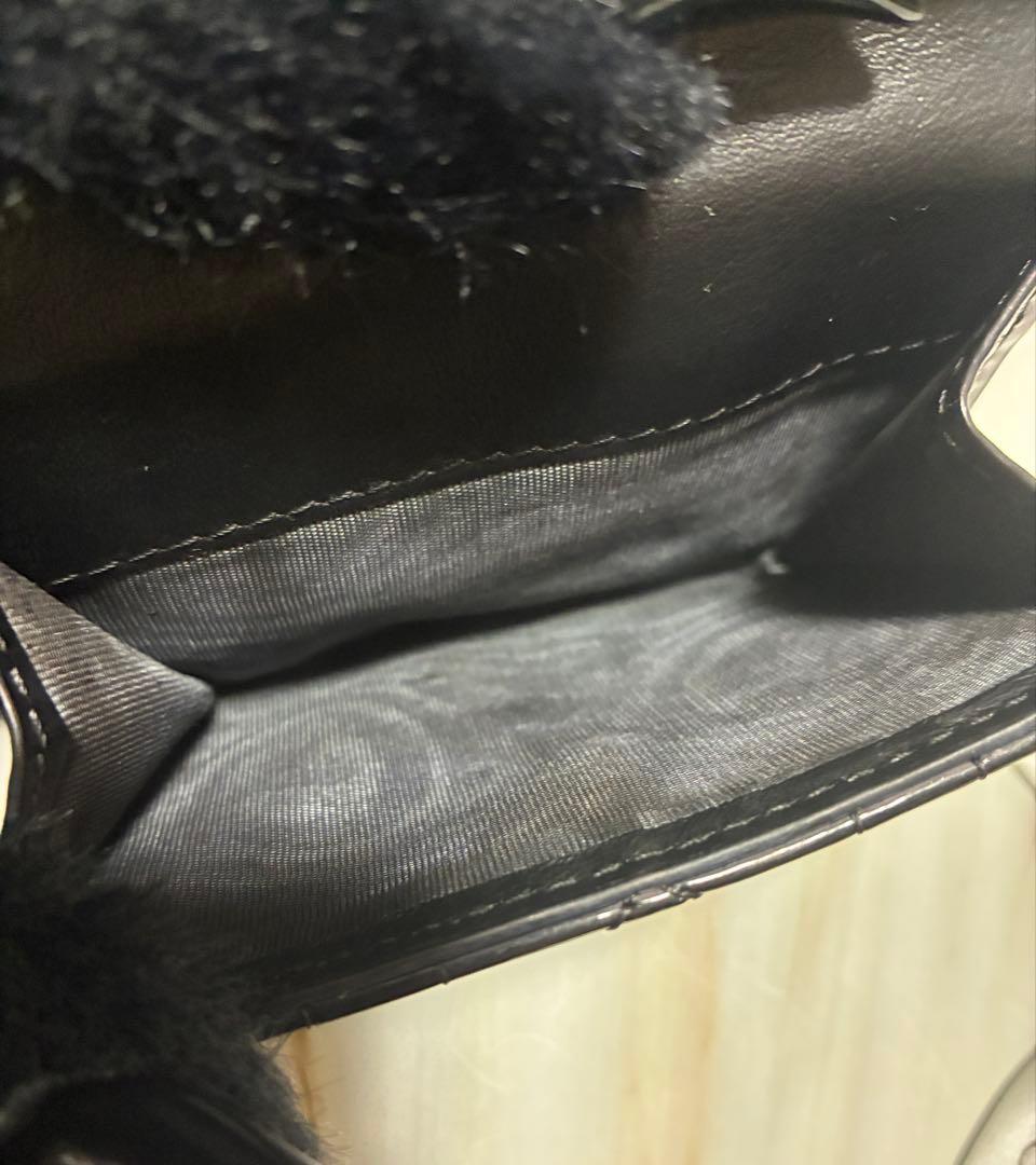 Dior ロータスウォレット パテントカーフスキン ブラック 三つ折り財布