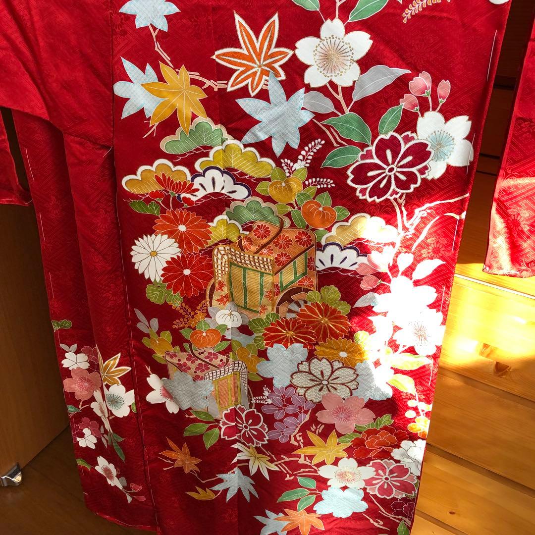 ちい様 千總　正絹振袖　未仕立て仮絵羽