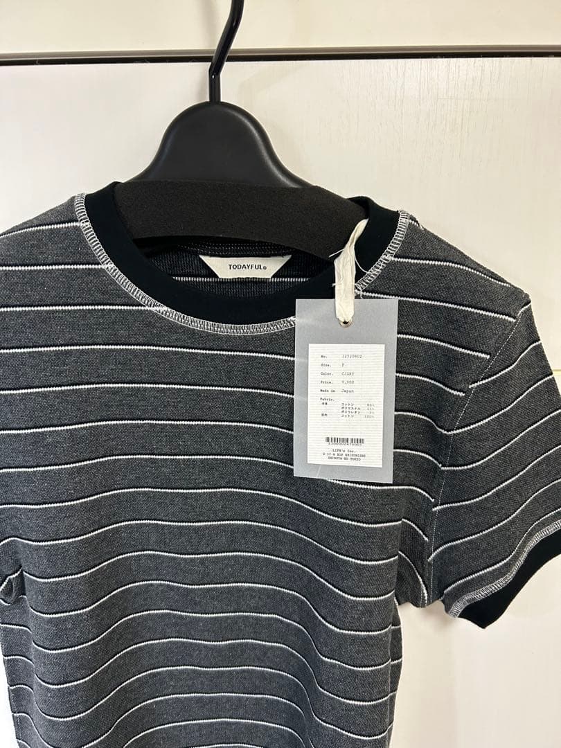 新品　TODAYFUL ボーダーリンガーTシャツ