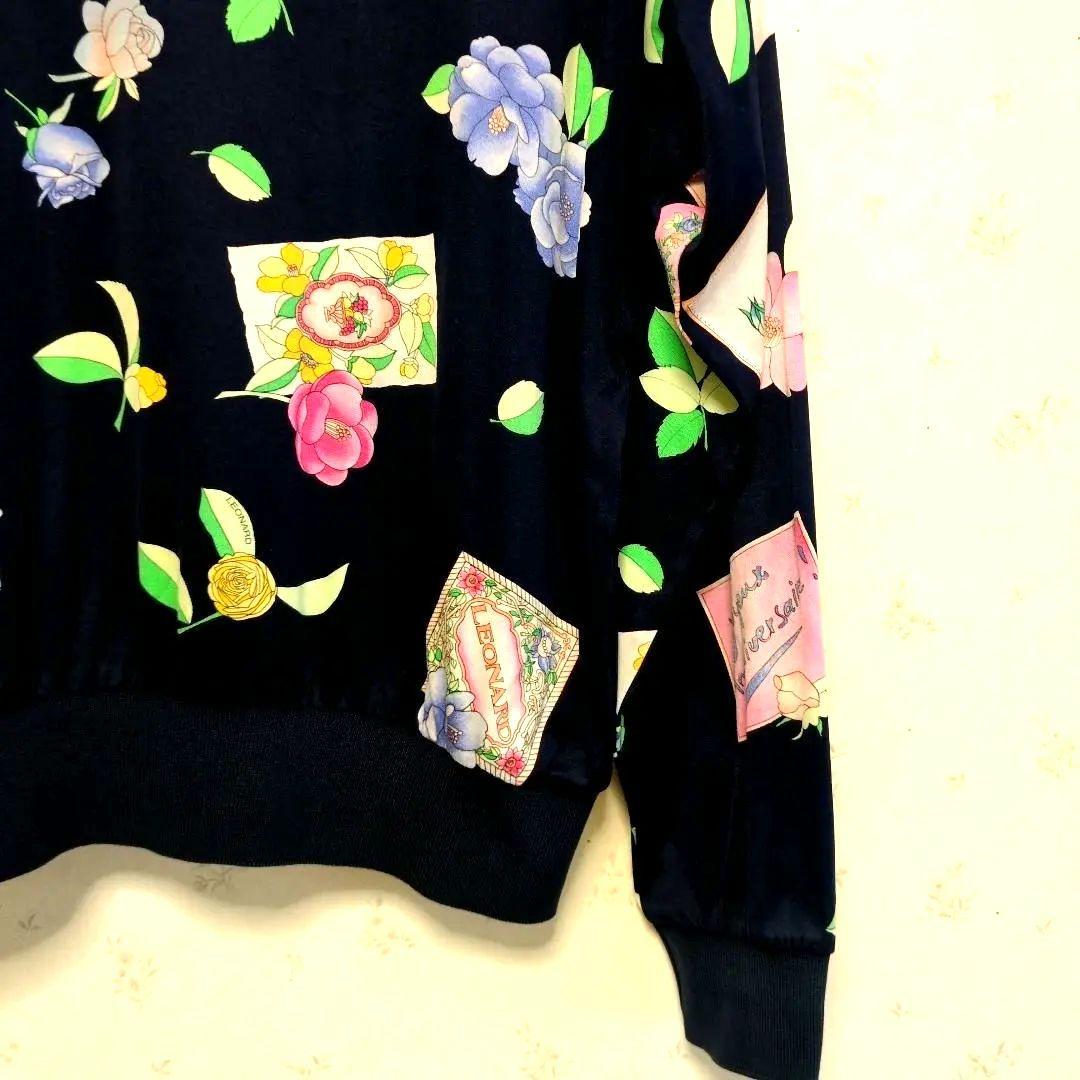 REONARD SPORT レオナール 長袖ポロシャツ 薔薇とレターセット L