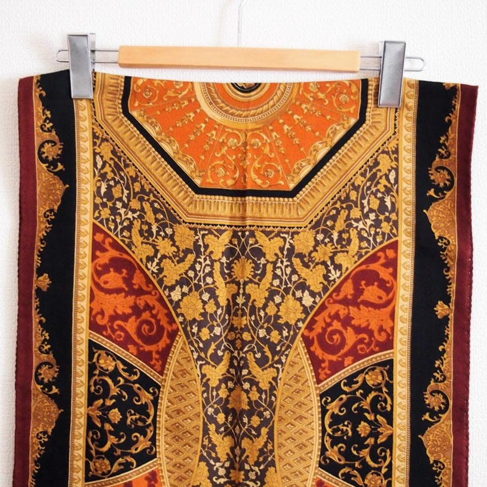ETRO エトロ ストール イタリア製 ウール シルク 136×42cm